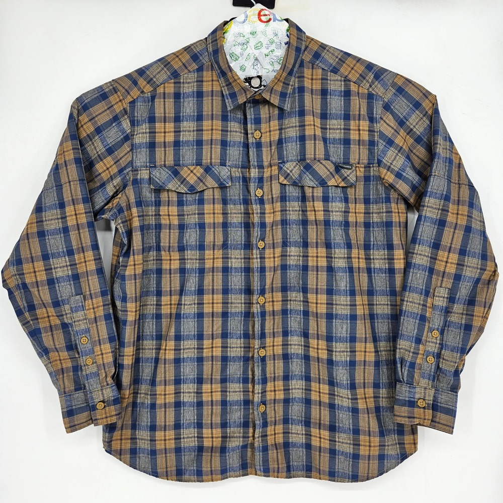 Columbia Shirt Mens XL Plaid Long Sleeve Vented Fishing Outdoors Omni Shade‎